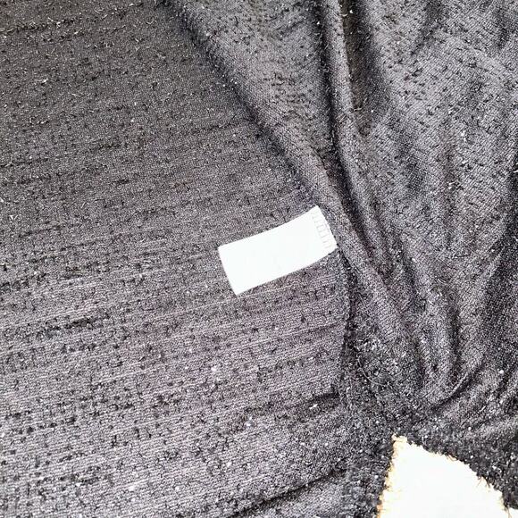 NEW Maurices cardigan black & silver tensel textured front pockets SZ 0 sparkley - Picture 10 of 13